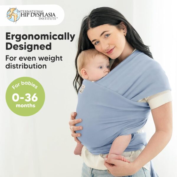 KeaBabies - Fular portabebés o cargador original, celeste