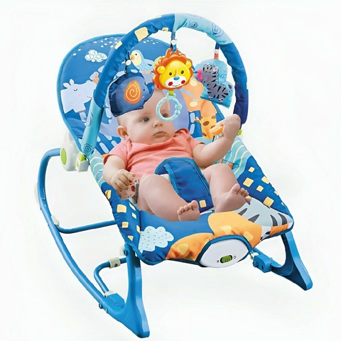 Silla mecedora y vibradora - Azul