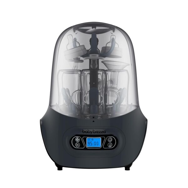 Baby Brezza- Esterilizador y Secador de Biberones  – Esterilización Eléctrica con Vapor para Biberones y Accesorios Universales - Negro