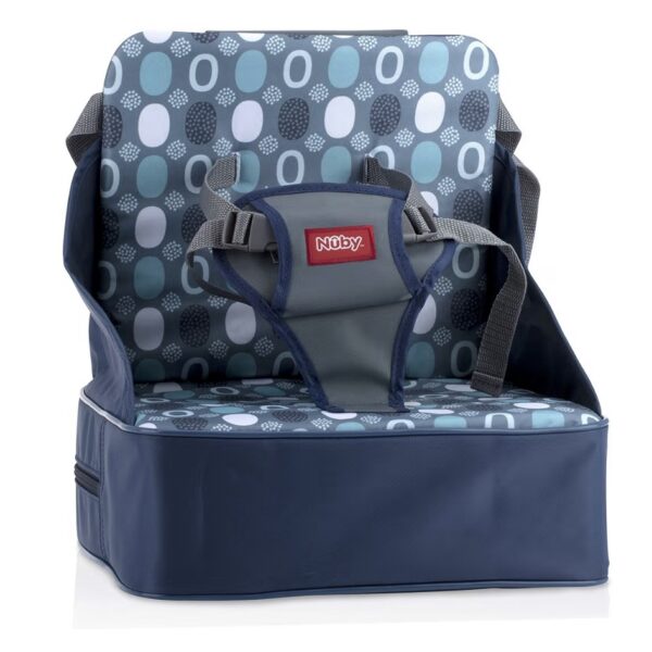 Nuby Easy Go Booster Seat – Asiento Elevador Portátil para Bebés y Niños (Hasta 35 lb) – 9+ Meses – Azul