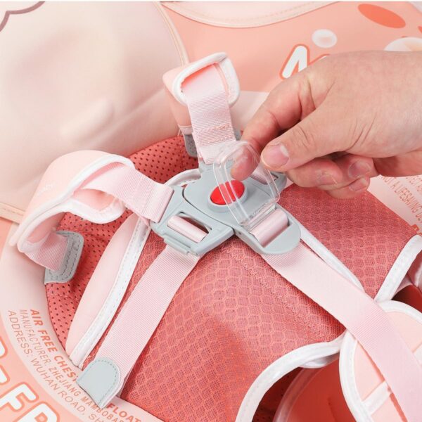 Flotador de Bebé Mambobaby con Cola antivuelco y toldo con protección solar UPF50+, No Inflable, 2 Posiciones de Nado, para bebés de 3-24 meses, Axolotl