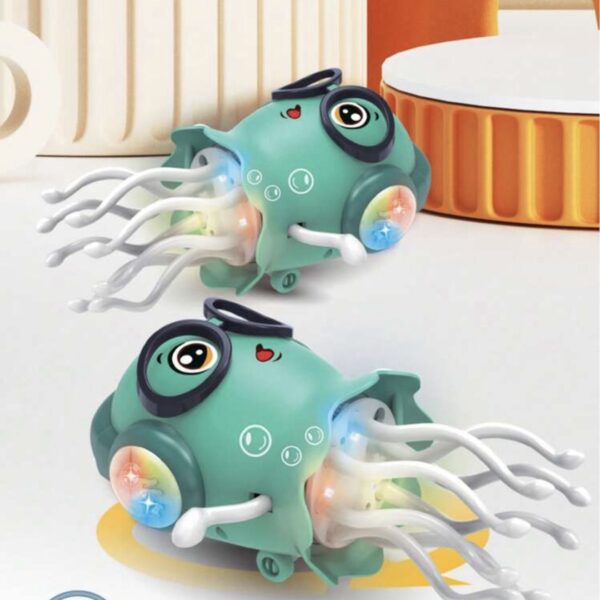 Juguete Medusa Eléctrica Baila y Avanza con Música y Luces LED | Sensor de Obstáculos Automático | Juguete Sensorial Interactivo para Niños 3 años + , rosado