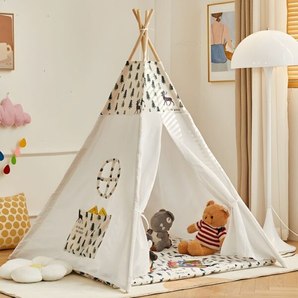 Tipi Tienda de Campaña para Niños 180cm con Alfombra - estampado