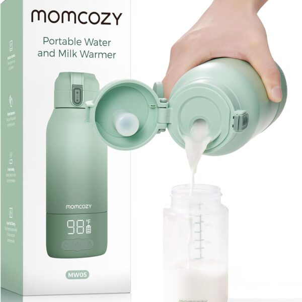 Momcozy Calentador Portátil de Leche Materna y Agua 17 oz – Inalámbrico, Rápido y Recargable para Viajes