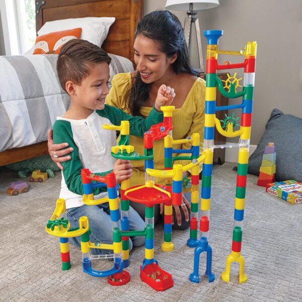 MindWare Marble Run – Juego de Construcción Educativo STEM con 120+ Piezas, Rampas, Espirales y Canicas, Desarrollo de Lógica y Creatividad (4+ Años)