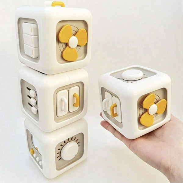 Cubo Sensorial de Actividades 6 en 1 para Bebés y Niños | Juguete Educativo Montessori | Estimulación Motora y Sensorial, 6m+