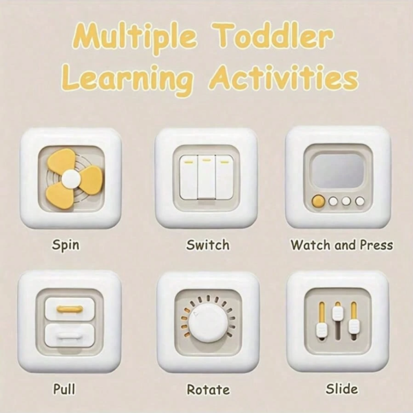 Cubo Sensorial de Actividades 6 en 1 para Bebés y Niños | Juguete Educativo Montessori | Estimulación Motora y Sensorial, 6m+