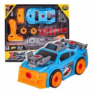 Carro Turbo Tools Mustang Azul Multikids – Vehículo de Juguete Desarmable con Herramienta – Modelo BR2161