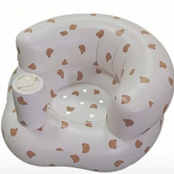Silla Inflable para Bebé Multifuncional – Entrenamiento para Sentarse, Juego y Baño (6m+), oso