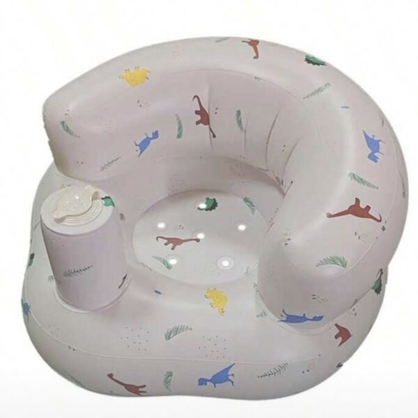 Silla Inflable para Bebé Multifuncional – Entrenamiento para Sentarse, Juego y Baño (6m+), limón