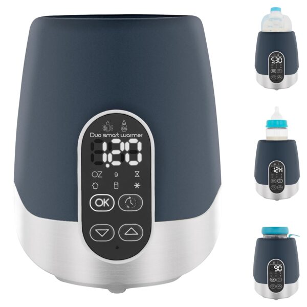 Babymoov Duo Smart Calentador de Biberones 2 en 1 – Para Casa y Carro, Programable, Portátil y Multifunción – Ideal para Leche Materna o Fórmula