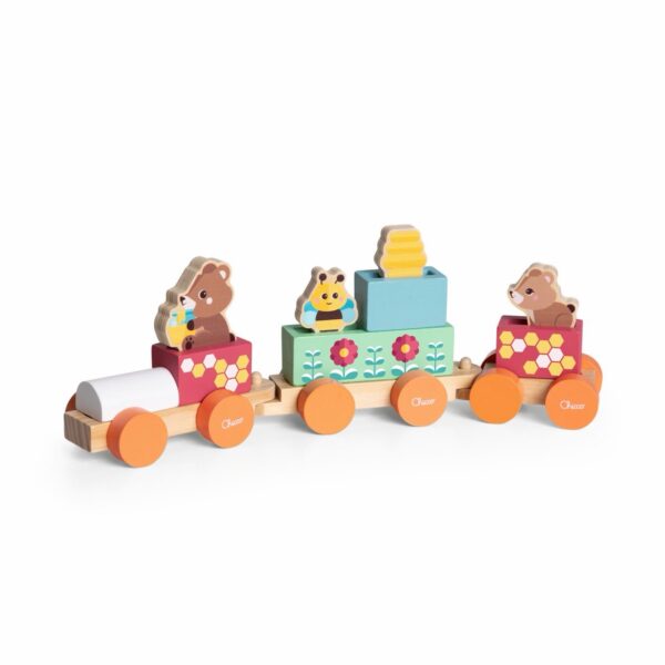 CHICCO- Tren de Madera Montessori con Personajes | My Wood Friends