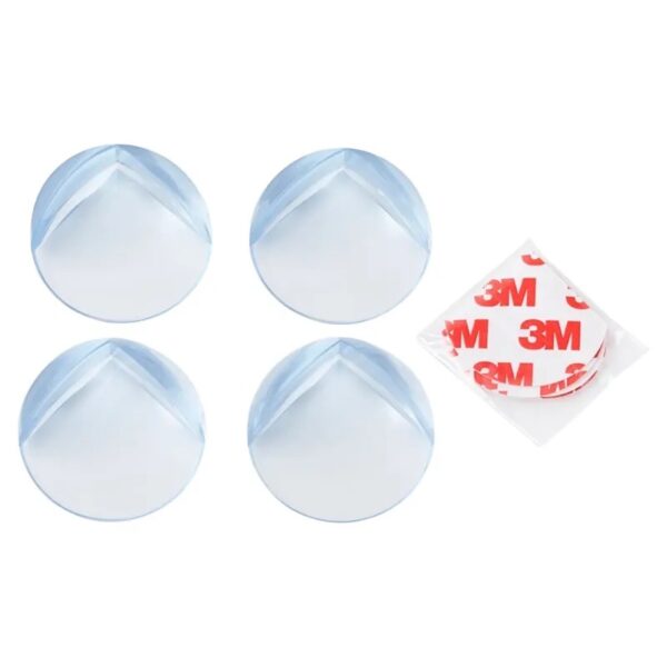 Protector de Esquinas Transparente para Bebé – Set de 4 Unidades con Adhesivo 3M, 30x25mm