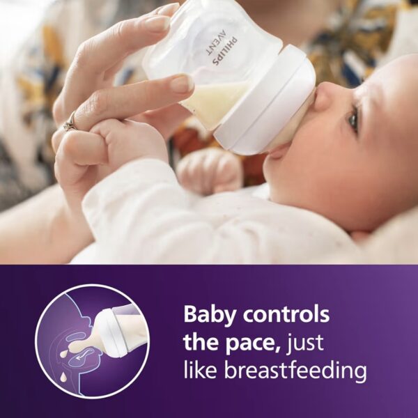 Philips AVENT Biberón Natural con Tetina Natural Response Anticólicos 125 ml – Flujo 2