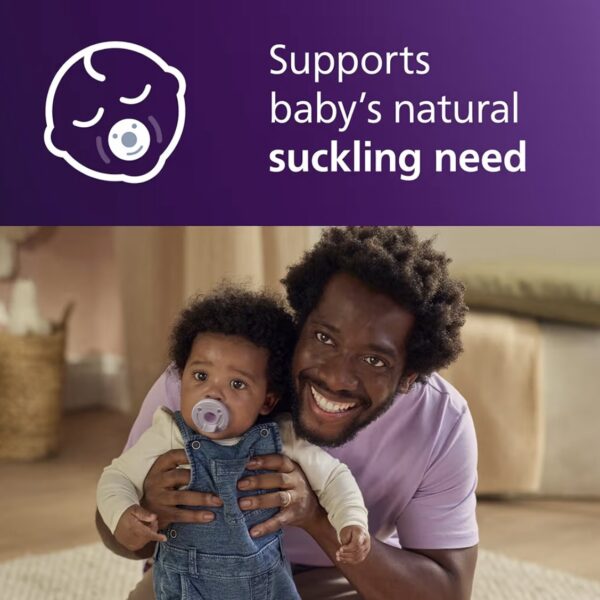 Philips Avent Soothie Chupetes Ortodónticos de Silicona 0-3m (2 unidades) Sin BPA