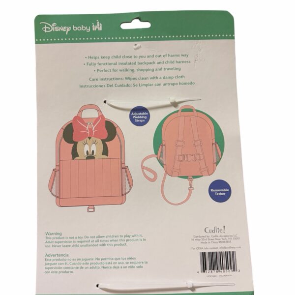 Mochila Arnés de Seguridad Minnie para Niños – Backpack con Correa Anti-Pérdida, Ajustable, Ideal para Viajes y Paseos