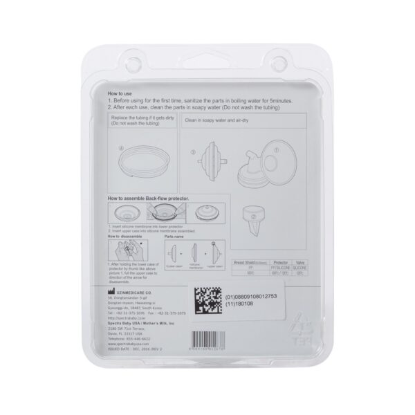 Kit de Repuesto Breast Shield Spectra 20mm – Compatible con Extractores Spectra S1, S2 y S9 | Set Completo con Válvula y Tubo