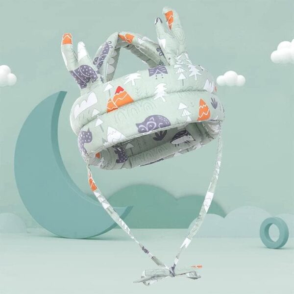 Casco Protector para Bebé – Antigolpes, Ajustable y Transpirable (5–24 meses), verde