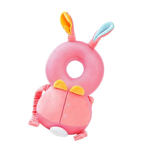 Protector de cabeza para aprender a caminar y gatear / mochila acolchada de seguridad, conejito de malla