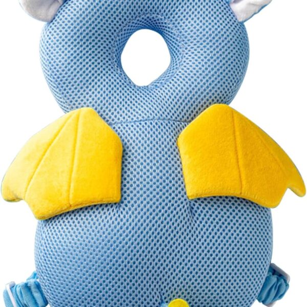 Protector de cabeza para aprender a caminar y gatear / mochila acolchada de seguridad, dragon de malla