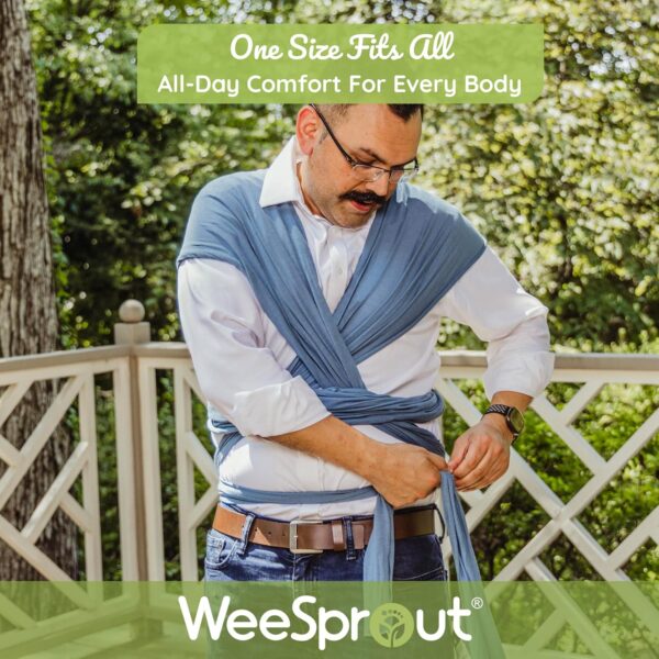 WeeSprout Baby Wrap Carrier – Fular Portabebé Ergonómico para Recién Nacidos e Infantes | Suave, Transpirable y Ajuste Universal Manos Libres, beige polka