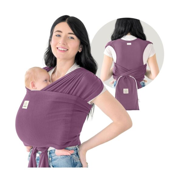 Keababies- Fular Portabebé KeaBabies D-Lite Ajustable con Anillos – Ergonómico, Transpirable, Manos Libres (Recién Nacido a Niño Pequeño de 7 a 44 libras) morado