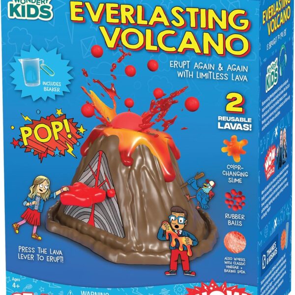 Wow in The World Everlasting Volcano STEM Kit Thames & Kosmos – Volcán Reutilizable con Erupciones, Slime y Experimentos Científicos para Niños 4+