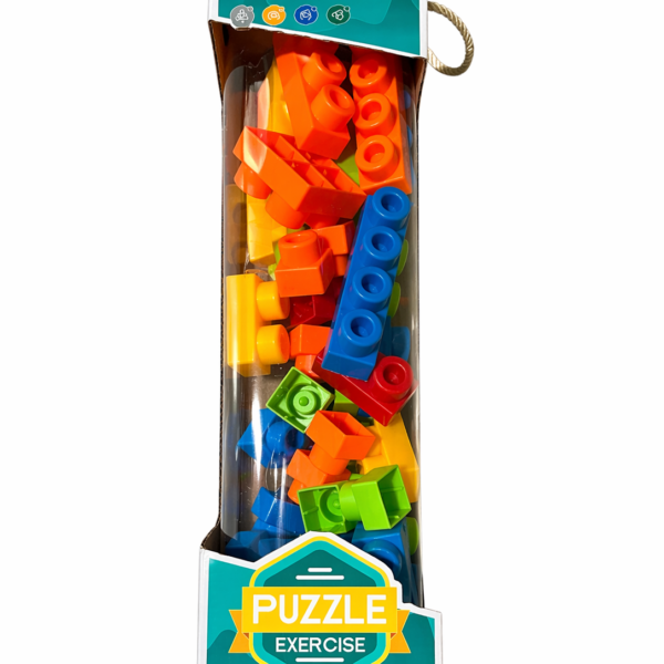 Building Block Series Bloques de Construcción para Niños 3+ – Set de Piezas Grandes Educativas Tipo Puzzle, 52 piezas