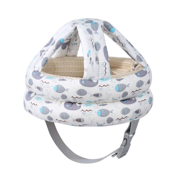 Casco Protector para Bebé Antigolpes Ajustable – Acolchado, Transpirable y Ligero (5–24 meses), ballena