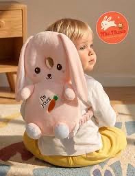 Peluche Protector Antigolpes para Bebé – Mochila de Seguridad para Cabeza (Diseño Conejito)