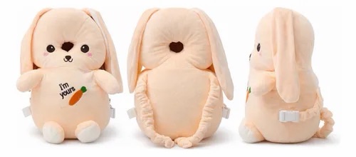 Peluche Protector Antigolpes para Bebé – Mochila de Seguridad para Cabeza (Diseño Conejito)