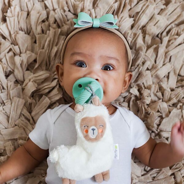 Chupón con Peluche Itzy Ritzy Llama – Set con Chupete de Silicona y Lovey Desmontable (0+ meses)