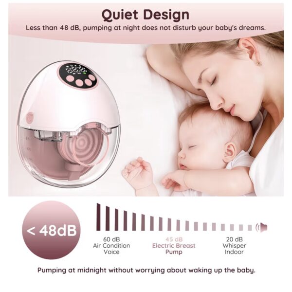 Extractor de Leche Eléctrico Inalámbrico Manos Libres MY-382 | Silencioso, 4 Modos de estimulación y 12 Niveles de potencia, 24, 21 y 19mm, 1 copa en blanco