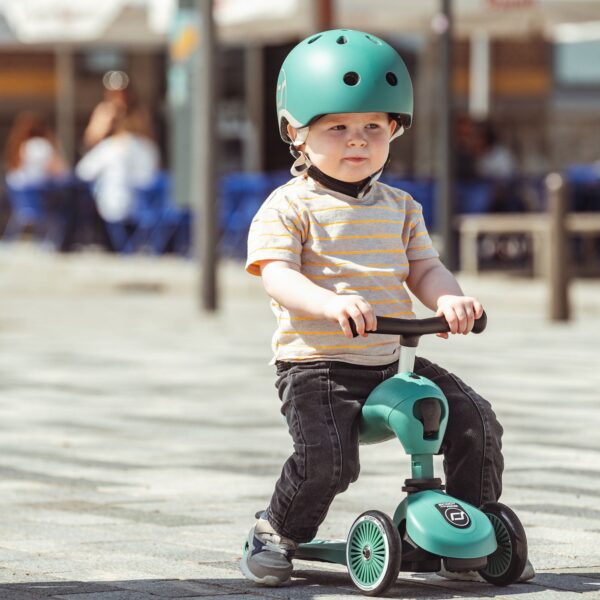Scoot & Ride Highwaykick 1 – Scooter 2 en 1 con asiento para niños (1 a 5 años) | Balance y diversión segura, beige
