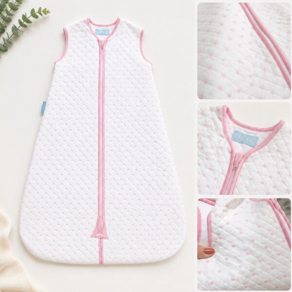 The Gro company- Saco de Dormir para Bebé 2.5 TOG Acolchado Rosa – 18 a 36 Meses 100m de largo.