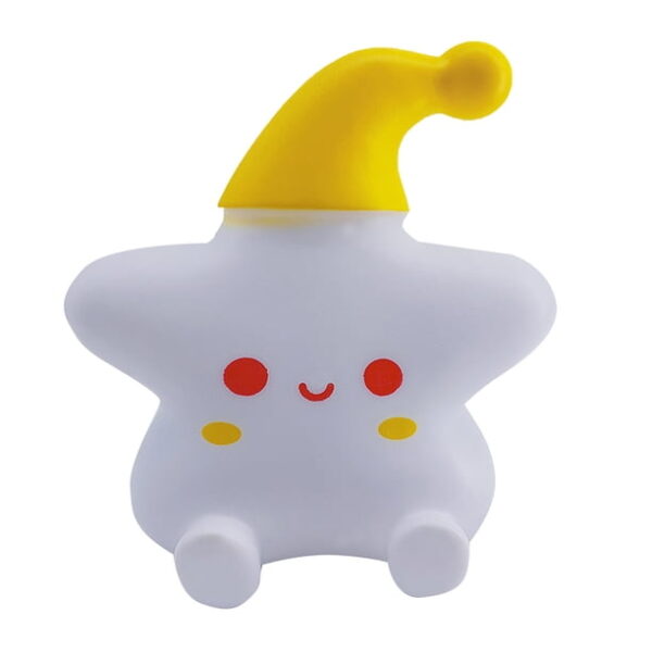 Lámpara LED Infantil de Silicona Recargable USB Luz Nocturna Decorativa, estrella