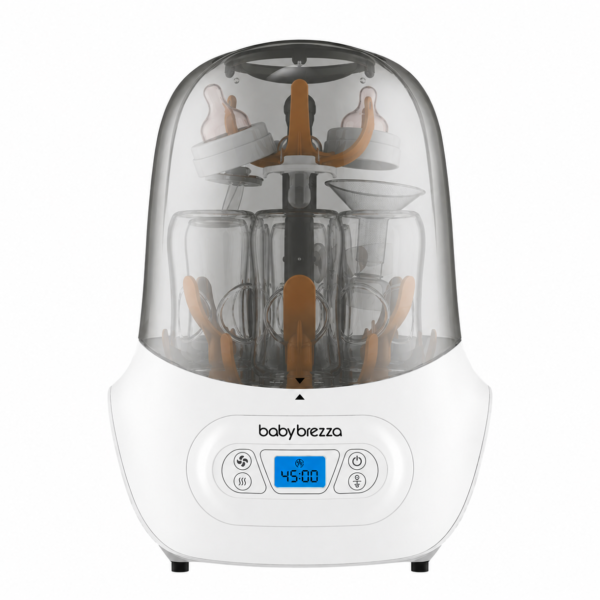 Baby Brezza- Esterilizador y Secador de Biberones – Esterilización Eléctrica con Vapor para Biberones y Accesorios Universales, blanco