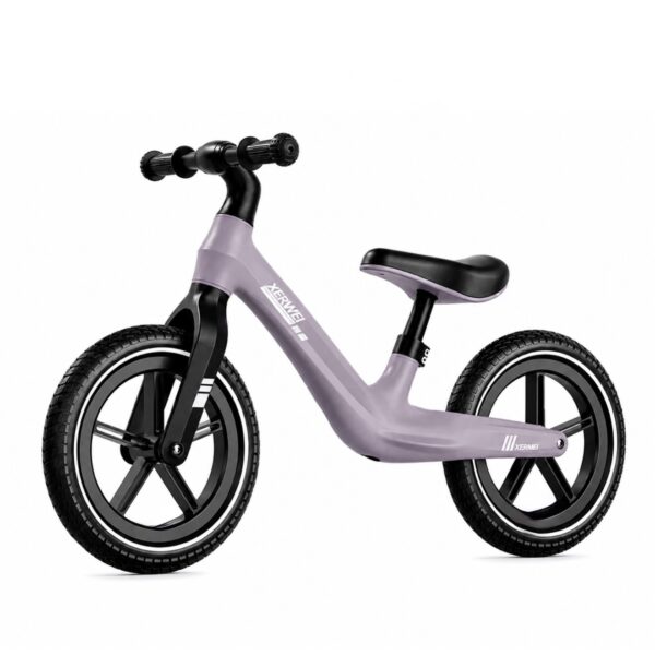 Bicicleta de Equilibrio para Niños de 18 meses A 6 Años con Asiento Ajustable, Bicicleta Sin Pedales Muy Ligera de fibra de vidrio, con llantas sólidas airless anti pinchazos, 12 pulgadas, morado
