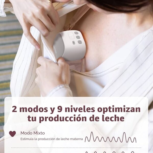 Momcozy S9 Pro - Extractor de leche portátil mejorado, diseño manos libres con batería extendida y pantalla LED, bomba portátil eléctrica doble con 2 modos y 9 niveles, 24mm, paquete de 2