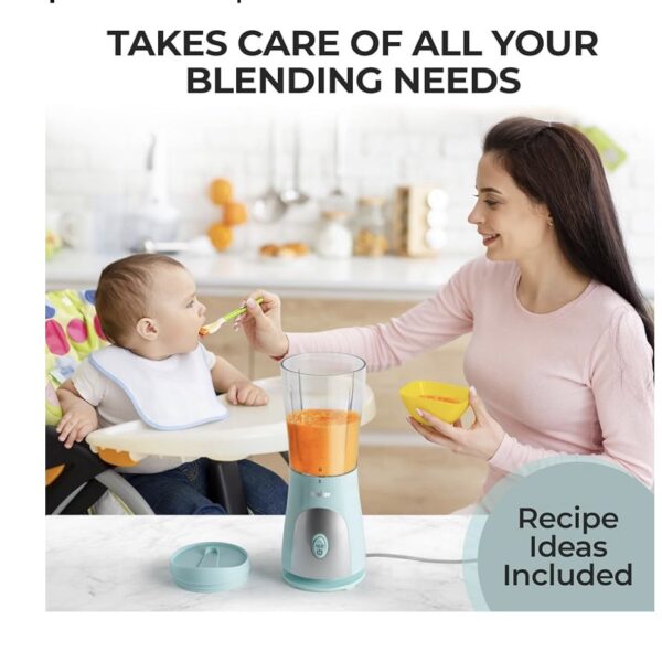 Mueller Batidora de batidos para licuados de frutas, licuadora personal para batidos, bebidas congeladas, comida para bebés y más, taza y tapa de viaje de 15 onzas, cuchillas de acero inoxidable