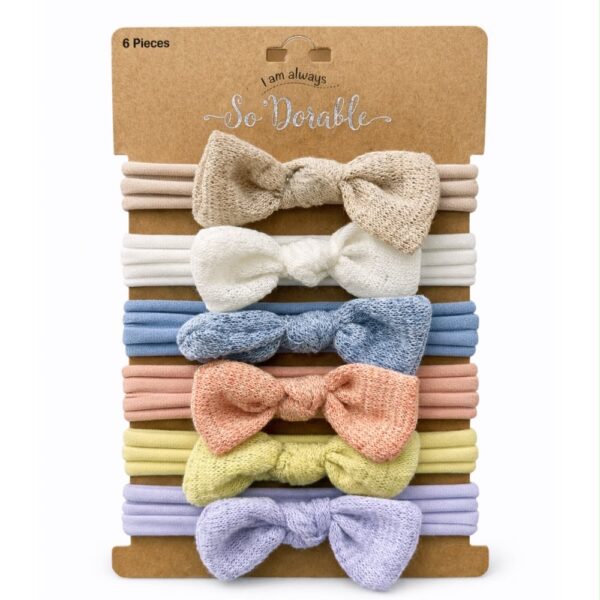 So’dorable diademas de bebé con lazo, paquete de 6