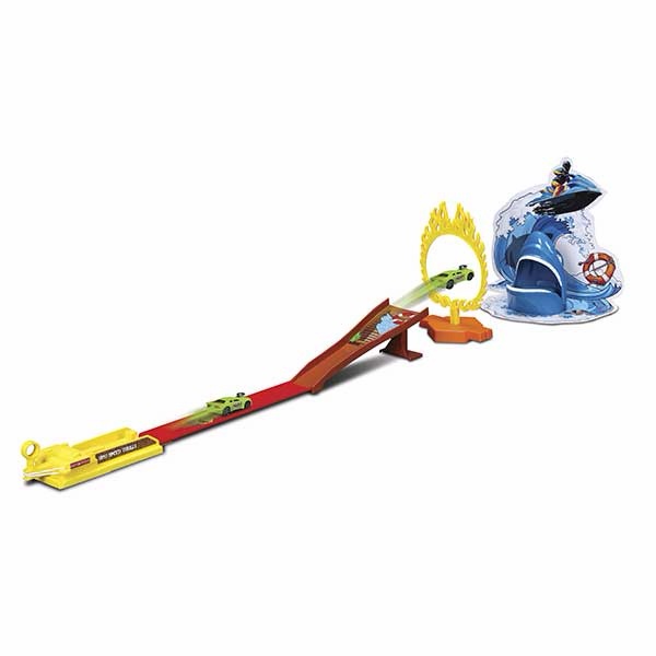 Maisto Shark Jump Playset | Pista de Lanzamiento con Tiburón y Carro Metálico | Juego de Acrobacias para Niños 3+