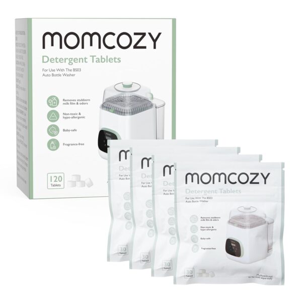Momcozy Tabletas descalcificadoras oficiales de bloque de lavado oficiales para KleanPal Pro, 120 tabletas