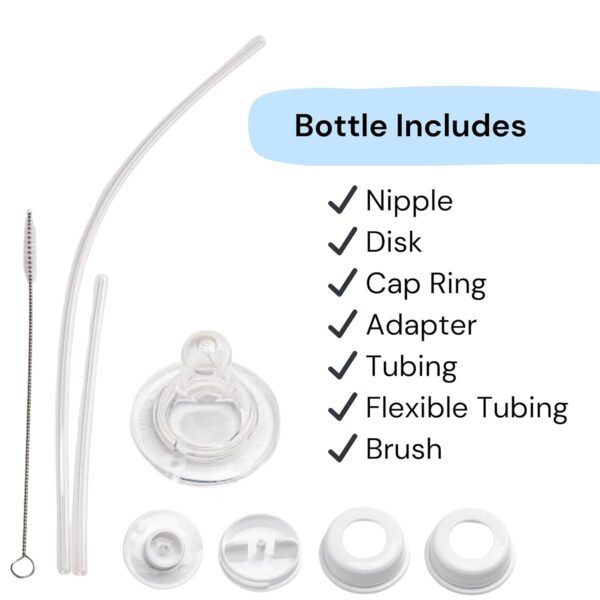 Podee - Botella manos libres para bebé, sistema de alimentación anti-cólicos, Multicolor, 3m+