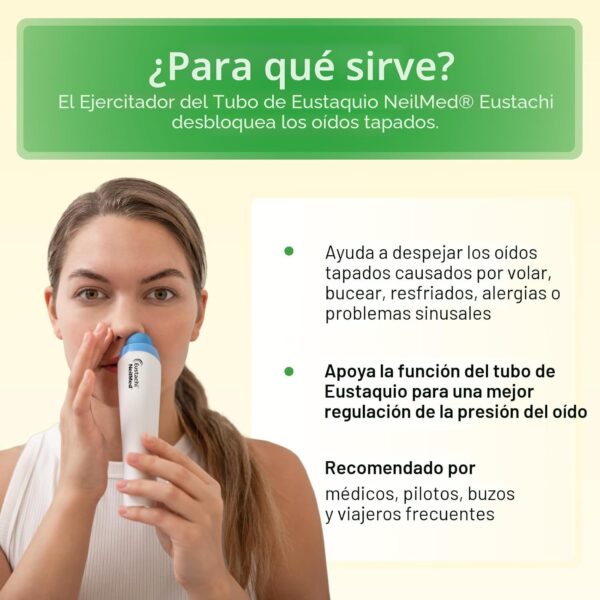 NeilMed Eustachi® – Dispositivo para Destapar los Oídos y Ejercitar la Trompa de Eustaquio