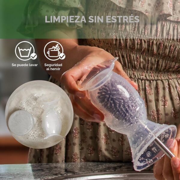 Haakaa Sacaleches Manual de Silicona Gen.2 150 ml (5 oz) con Tapa de Silicona | Extractor de Leche Materna de Una Pieza