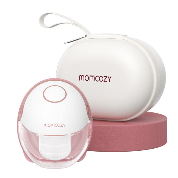 Sacaleches o extractor portátil Momcozy M6 de 24mm, incluye bridas 21/19/17, batería de larga duración, capacidad 180ml, color rojo, una copa