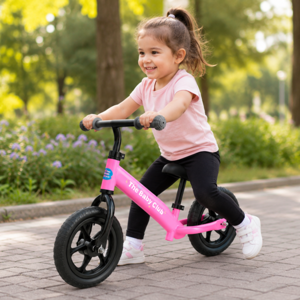 Bicicleta de Equilibrio para Niños de 2 a 5 Años | Sin Pedales | Marco de Acero al Carbono | Llantas de Espuma EVA | 9 niveles de ajuste- rosada