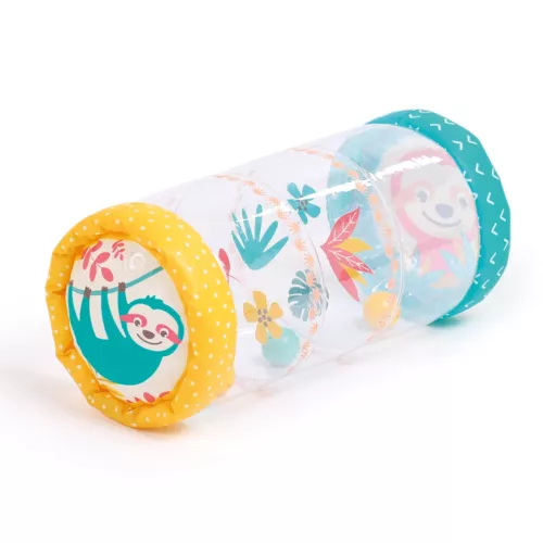 LUDI Rodillo Inflable para Bebé Sloth con Bolitas Sonoras – Desarrollo Motor +6M