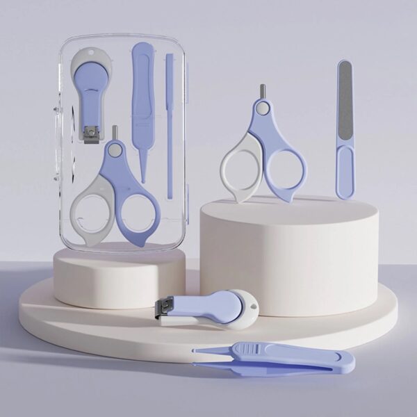 Kit de Cortaúñas para Bebé 6 en 1 con Estuche | Tijeras, Cortaúñas, Lima y Pinzas | Seguro para Recién Nacidos y Niños